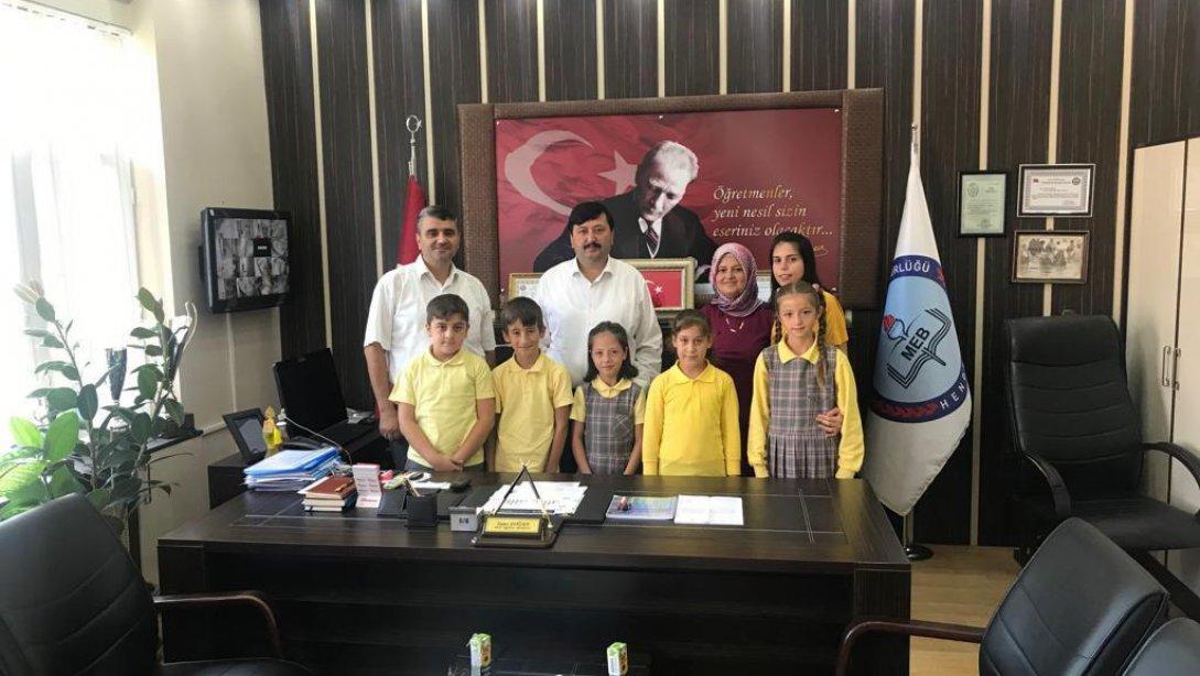 2019-2020 İlköğretim Haftası Etkinlikleri Kapsamında Nuriye İlkokulu Öğrencileri İlçe Milli Eğitim Müdürümüzü Ziyaret Ettiler